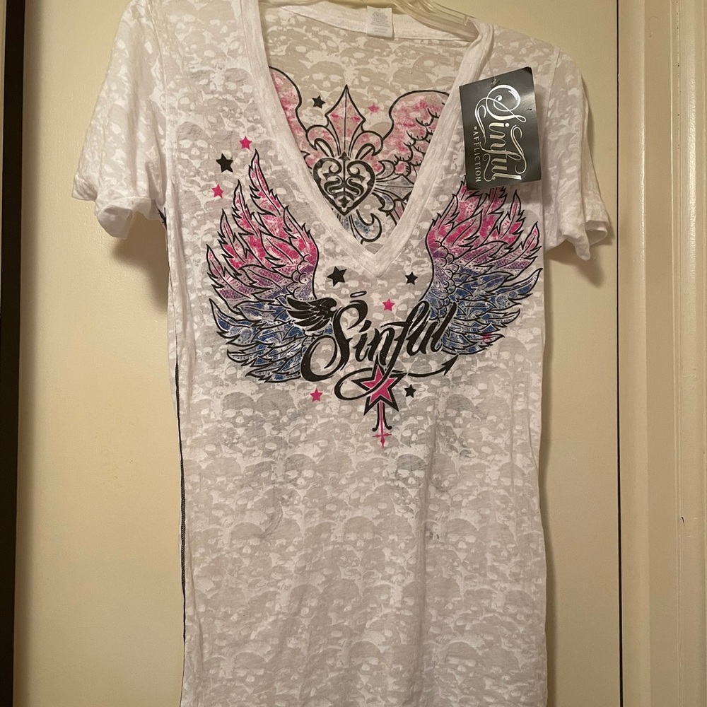 Ladies Affliction Medium top .. SOLD
